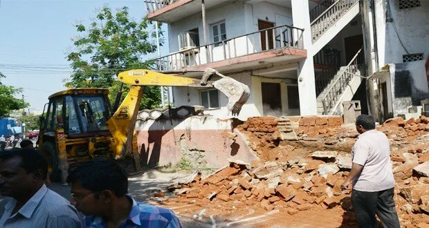 GHMC demolished for road widening