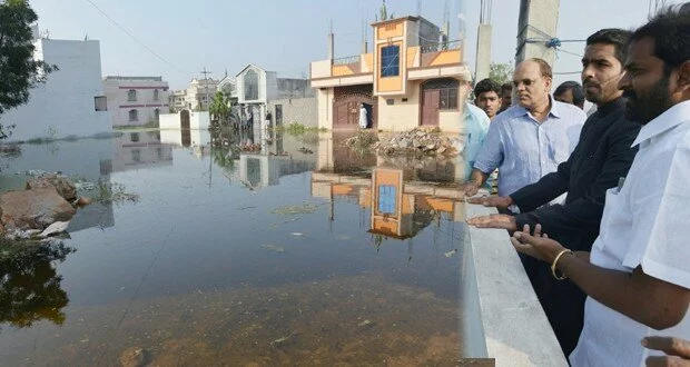 GHMC team visits Kings Colony as water enters homes