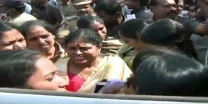 YSRCP MLAs held for protest outside Assembly