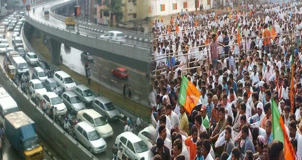 BJP Meeting at Nizam College Ground Traffic Divertion