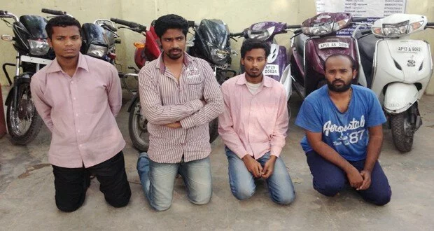 Cyberabad police apprehended chain snatching gang